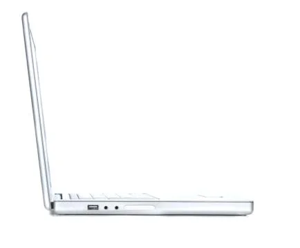 Profile of a laptop Stock Photos