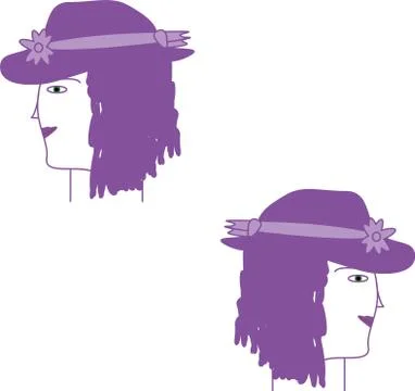 Profile of lavender fairy's face 스톡 일러스트