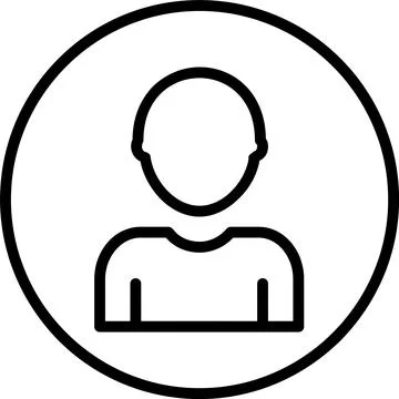 Profile Line Icon Design Stock Illustration