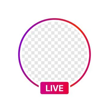 Profile Live Icon Interface. Transparent Placeholder. Put Your Photo Under Stock Illustration