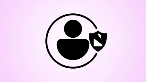 Profile Lock Icon Animation – Secure &amp; Sleek Motion Graphic Stock Footage 283987120