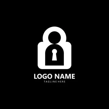 Profile lock logo design vector Stock Illustration