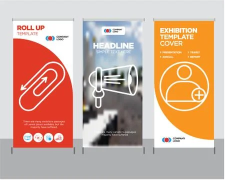 Profile, loudspeaker, clip roll up Stock Illustration