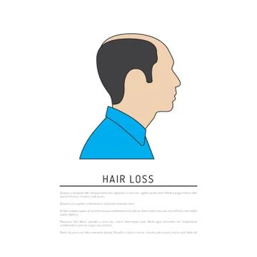 Profile man flat Stock Illustration
