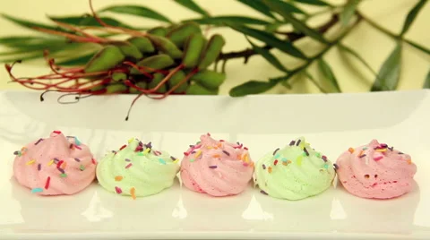 Profile Meringue Row Stock Footage 881213