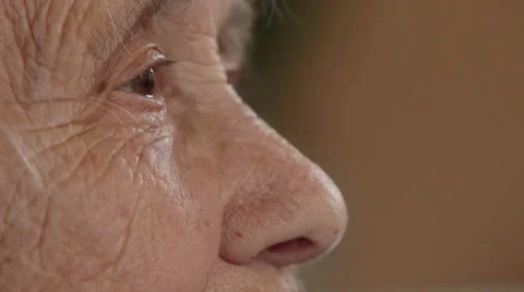 Profile of old lady looks Video stock 65331243