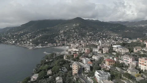Profile over the hills of Genoa Stock Footage 301793392