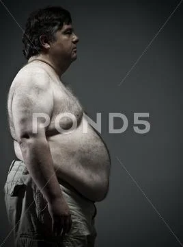 Profile Of Overweight Man