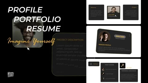 Profile Portfolio Drop-Down Menu Stock After Effects
