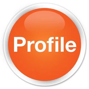 Profile premium orange round button Stock Illustration