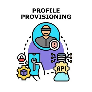 Profile provisioning user identity access management Stockillustratie