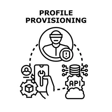 Profile provisioning user identity access management Stock-Illustration