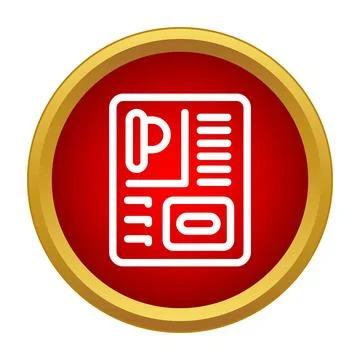 Profile resume document icon for job application Illustration