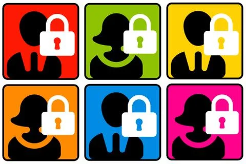 Profile security Stock Illustration