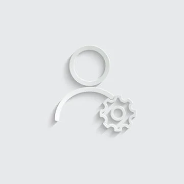 Profile settings icon. User setting icon. Avatar,  ?ccount icon. Stock Illustration