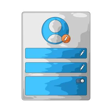 Profile settings illustration Stock Illustration