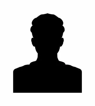 Profile silhouette of a man vector isolated on white Illustration