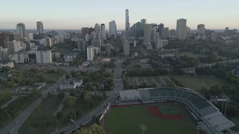 Profile skyline &amp; stadium Stock Footage 288078653
