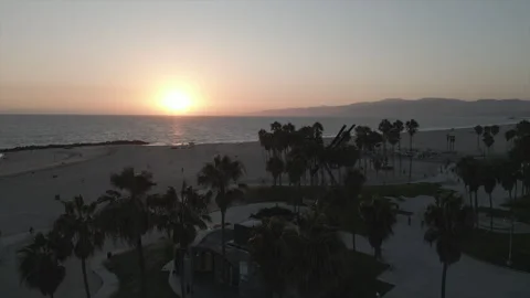 Profile sunset at the beach Stock Footage 285262437