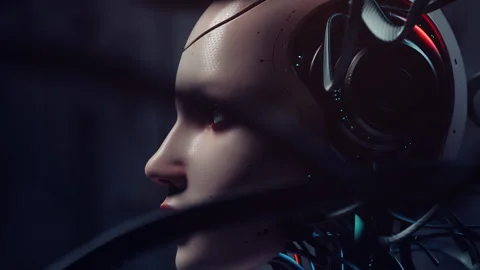 The Profile of a Synthetic Being: A Study in Robotics Stock Footage 310063845