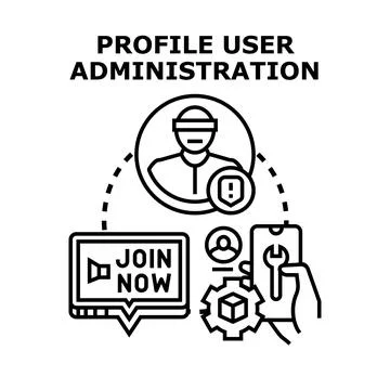 Profile user administration concept vector creating account イラスト素材