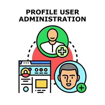 Profile user administration concept vector illustration イラスト素材