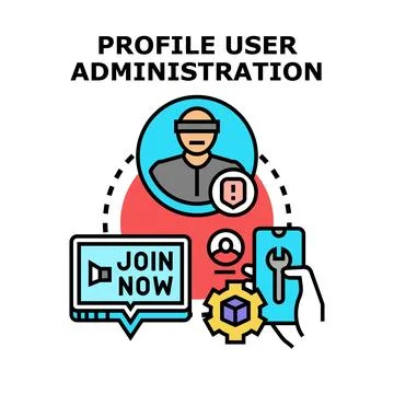 Profile user administration concept vector creating account イラスト素材