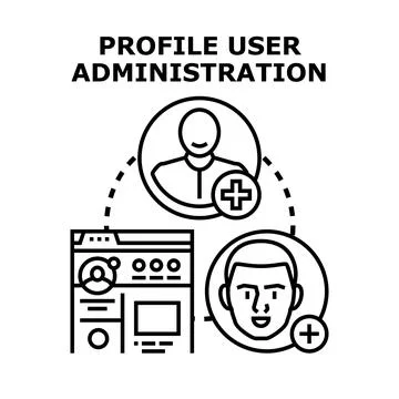 Profile user administration concept vector illustration イラスト素材