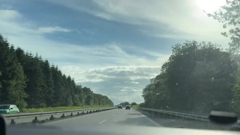 Profile view of man driving car Stock-Footage 336458550