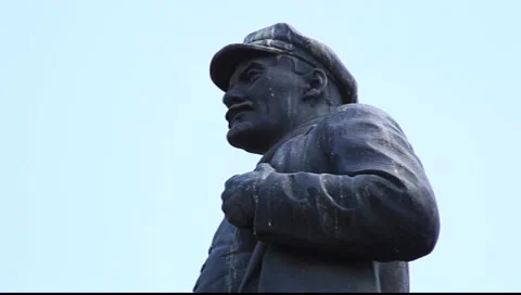 Profile of Vladimir Lenin Stock Footage 7906739