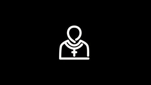 Profile white icon motion video Stock Footage 293997087