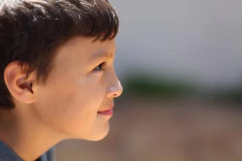 Profile of young boy Stock Photos