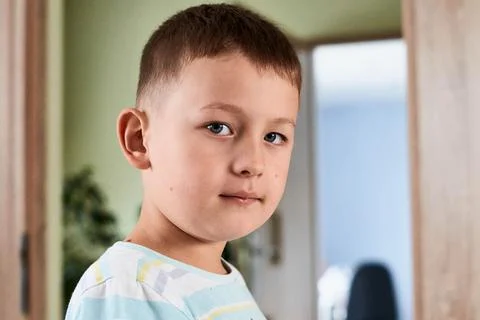 Profile of young boy Stock Photos
