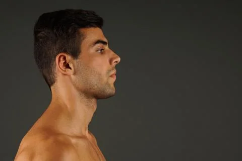 Profile of young man Stock Photos