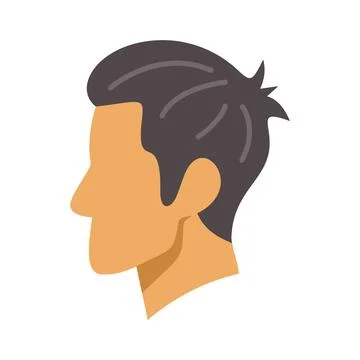 Profile of young man showing side of face and neck Stock Illustration