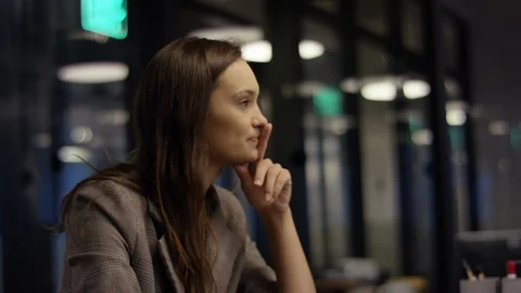 Profile Of Young Professional Engaged With Presentation In Conference Room Stock Footage 97321728