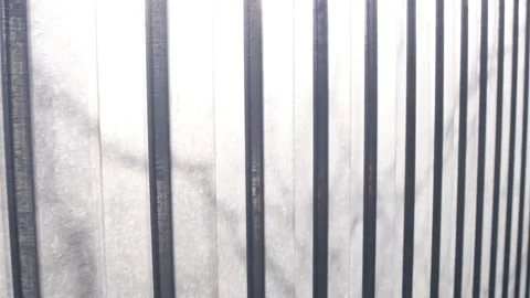 Profiled sheet iron fence, abstract background Video stock 166511407