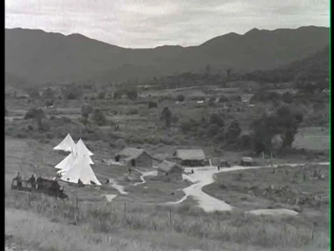 Profiles of the Vietnam war include special forces efforts in remote villages Stock Footage 74717366