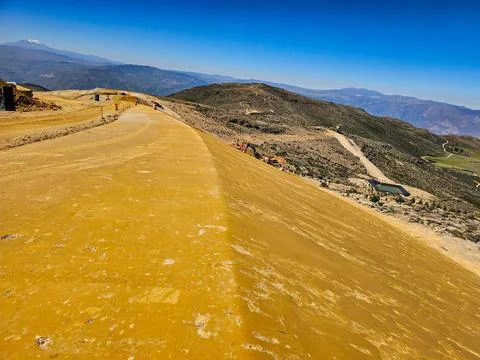 Profiling and compaction of slopes in open pit mine Stock Photos