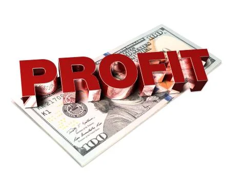 Profit 3D.(with Clipping Path). Stock Illustration