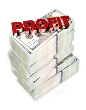 Profit 3D.(with Clipping Path). Stock Illustration