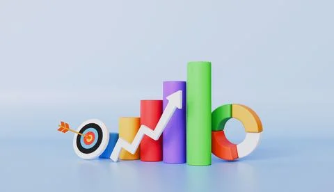 Profit achievement financial analyzing data increase success, Business growth Stock Illustration