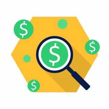 Profit analysis icon vector isolated. Illustrazione stock