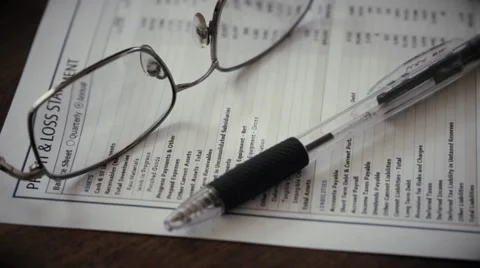 Profit and loss statement 02 스톡 동영상 48208034