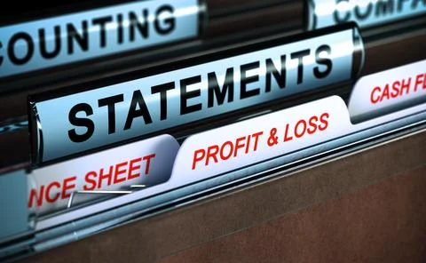 Profit and loss statement. Stock Illustration