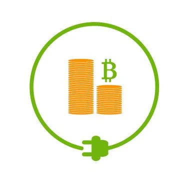 Profit from bitcoin mining Stock Illustration