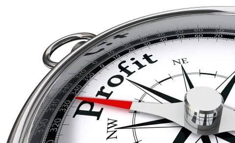 Profit concept compass Stock Illustration