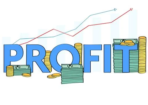 Profit concept drawing Stock Illustration