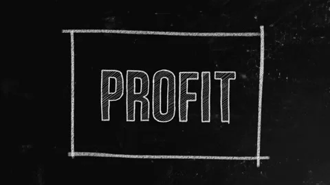 Profit concept written on blackboard Stock Footage 146204478