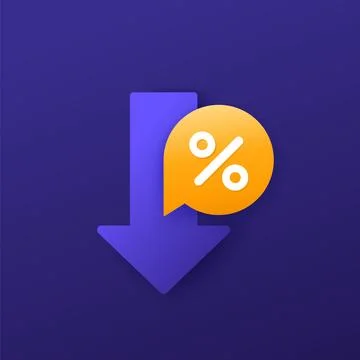 Profit decrease icon, vector design イラスト素材